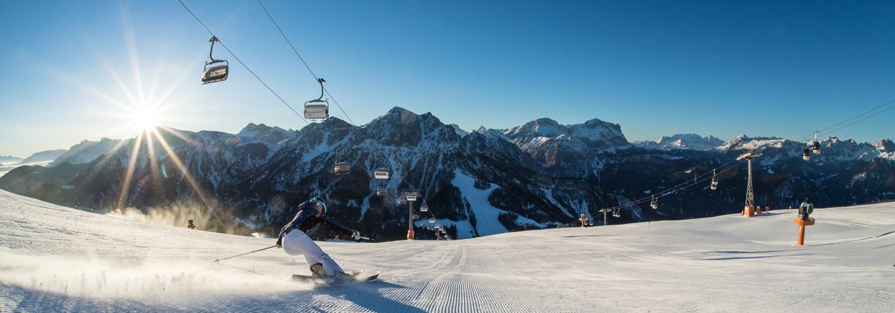 View over Mt. Kronplatz – first-class skiing area & magnificent panoramic mountain